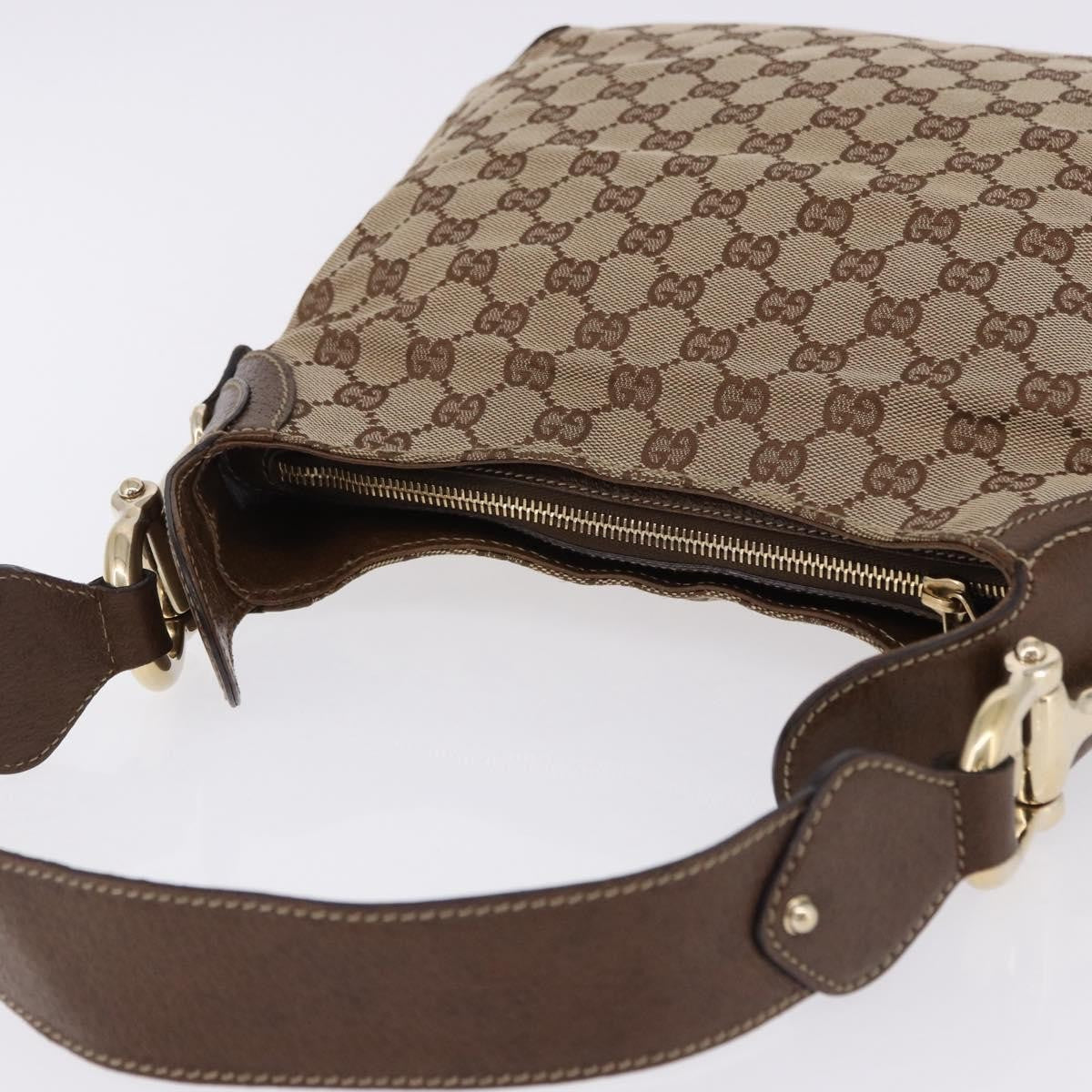 Gucci Horsebit Hobo GG Canvas, Beige, Canvas, Handbag