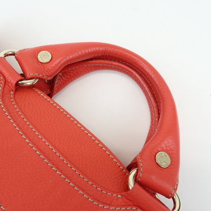 Celine Boogie Calfskin, Red, Leather, Handbag