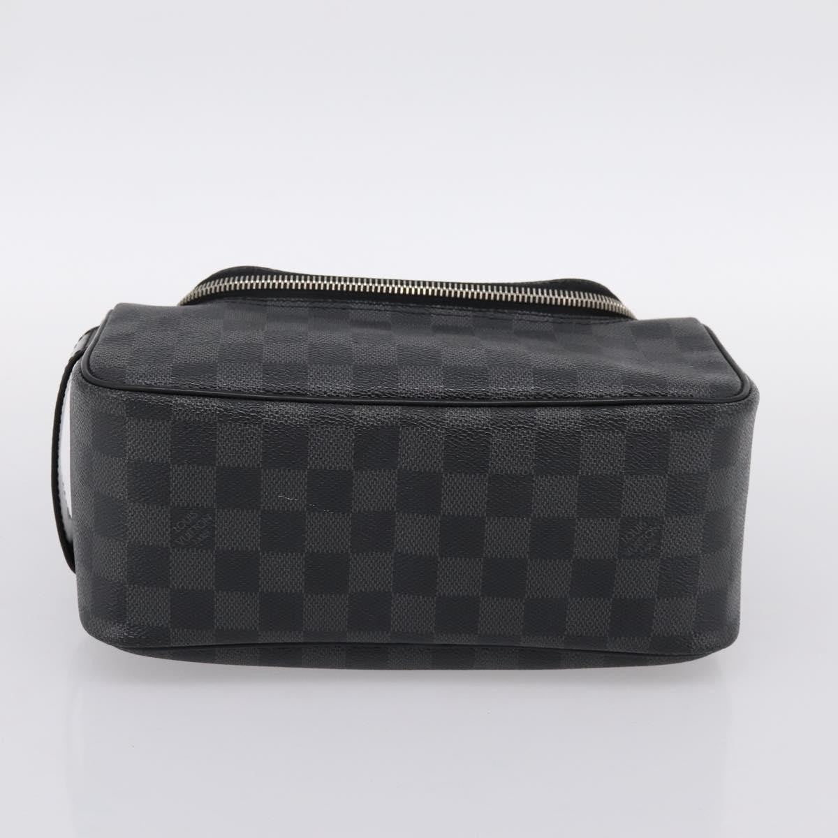Louis Vuitton Trousse Toilette Damier Canvas, Black, Canvas, Clutch