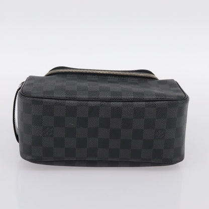 Louis Vuitton Trousse Toilette Damier Canvas, Black, Canvas, Clutch
