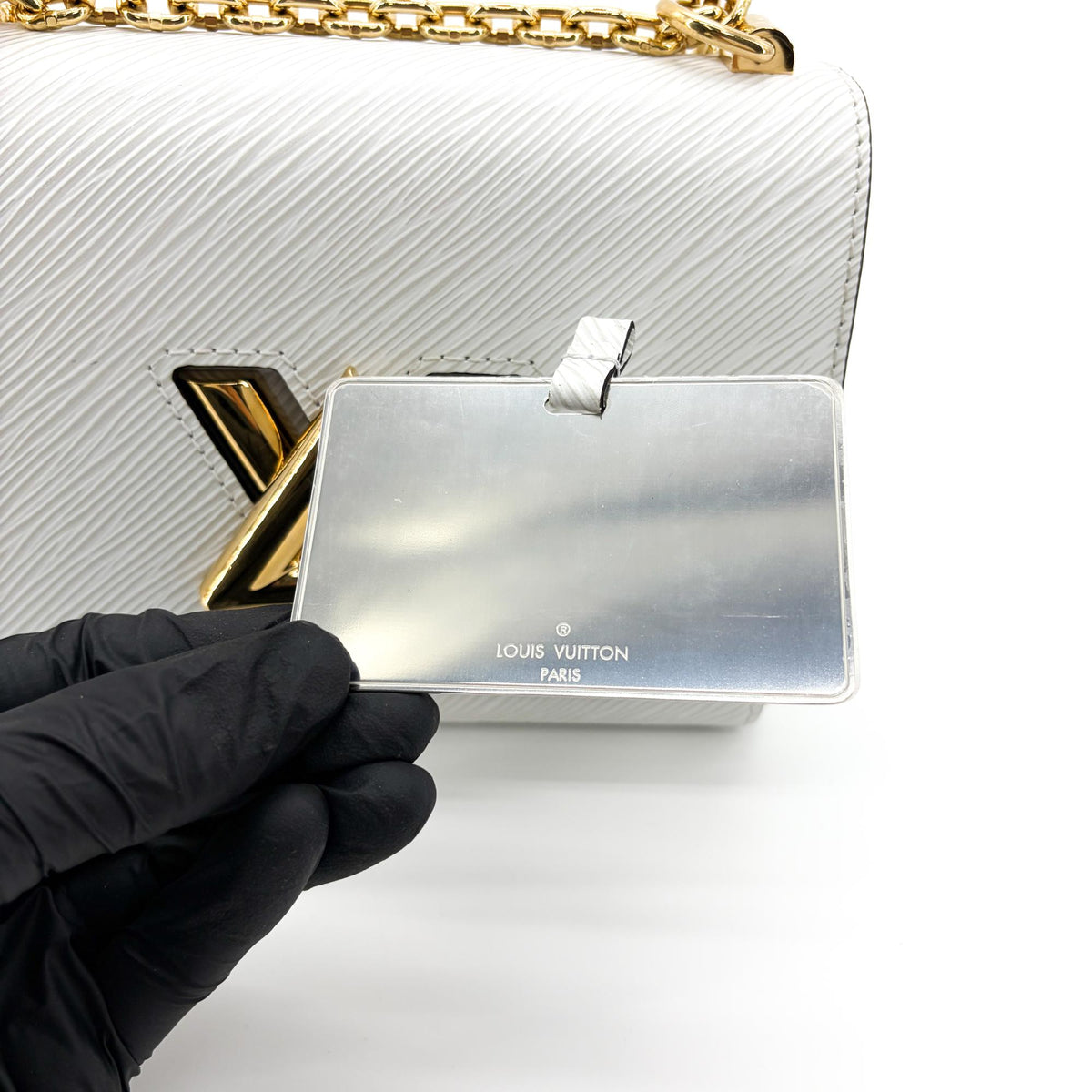Louis Vuitton Twist Epi Leather, White, Leather, Shoulder Bag