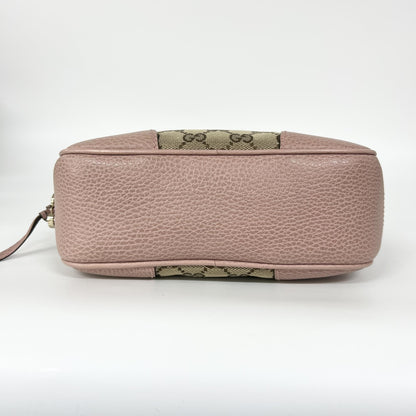 Gucci Bree Disco GG Canvas with Leather, Brown, Canvas, Crossbody Bag