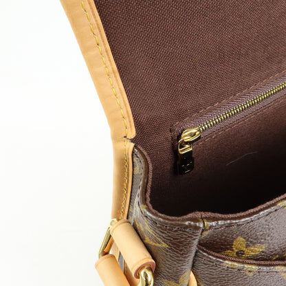 Louis Vuitton Menilmontant Monogram Canvas, Brown, Canvas, Handbag