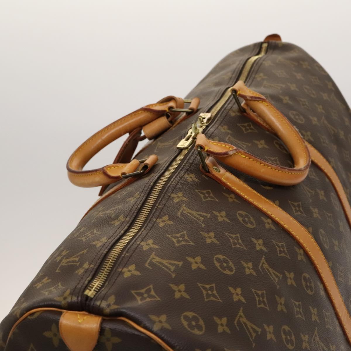 Louis Vuitton Keepall Bandouliere Bag Monogram Canvas, BROWN, CANVAS, Travel bag