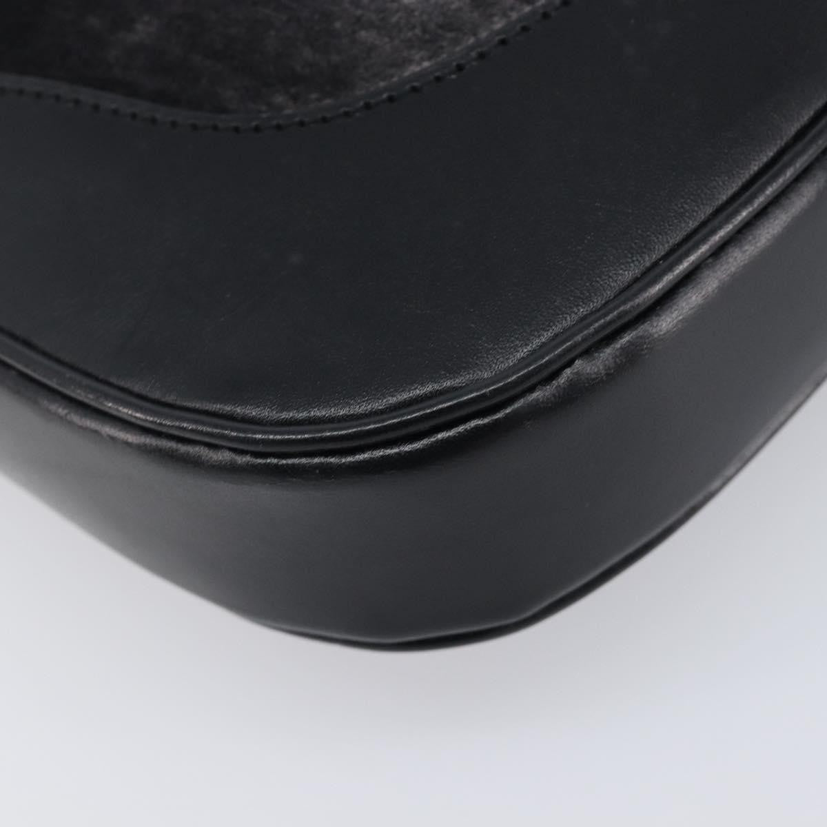 Gucci Vintage Jackie Shoulder Velvet and Leather, Black, Velvet, Handbag