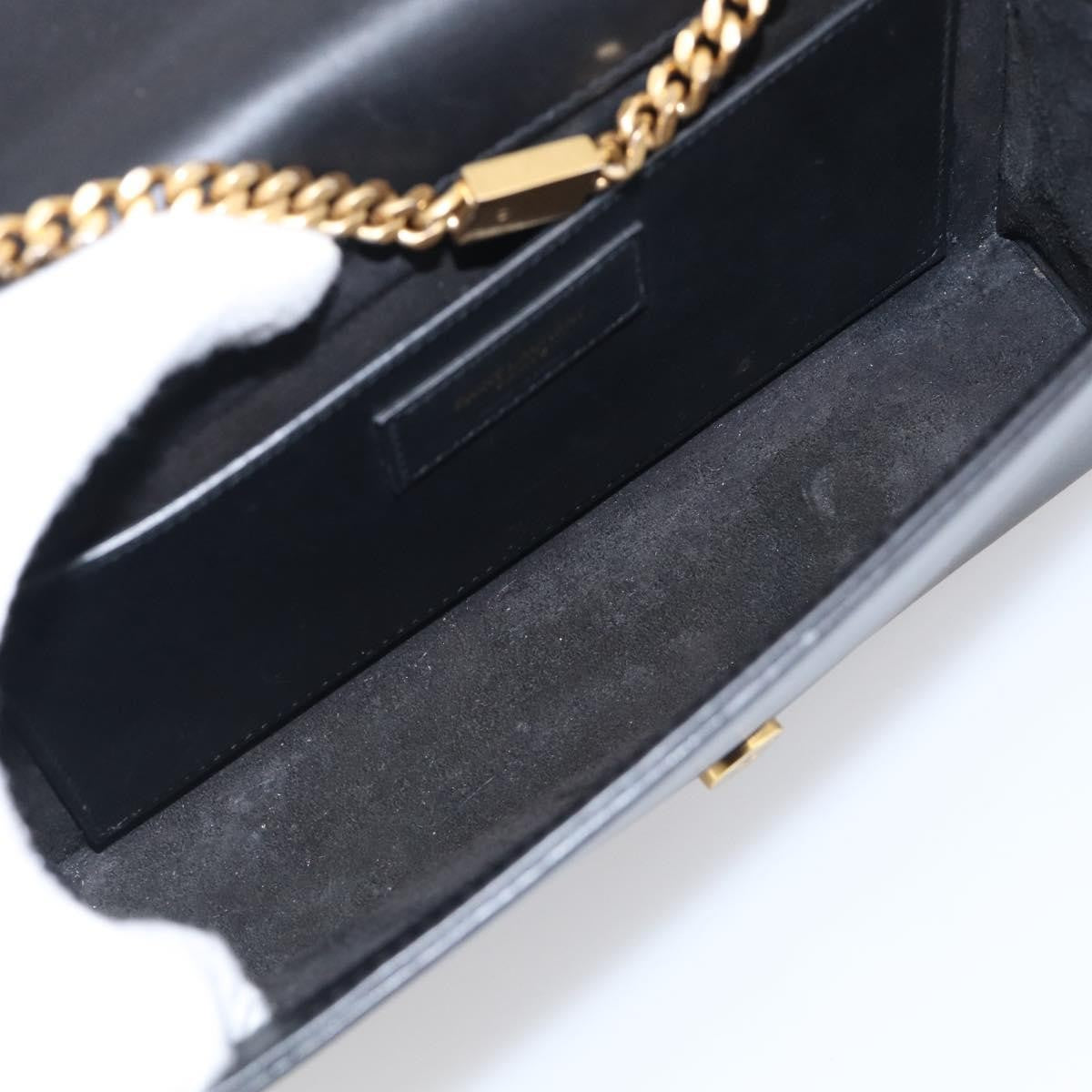 Saint Laurent Classic Monogram Tassel Leather, Black, Leather, Crossbody Bag