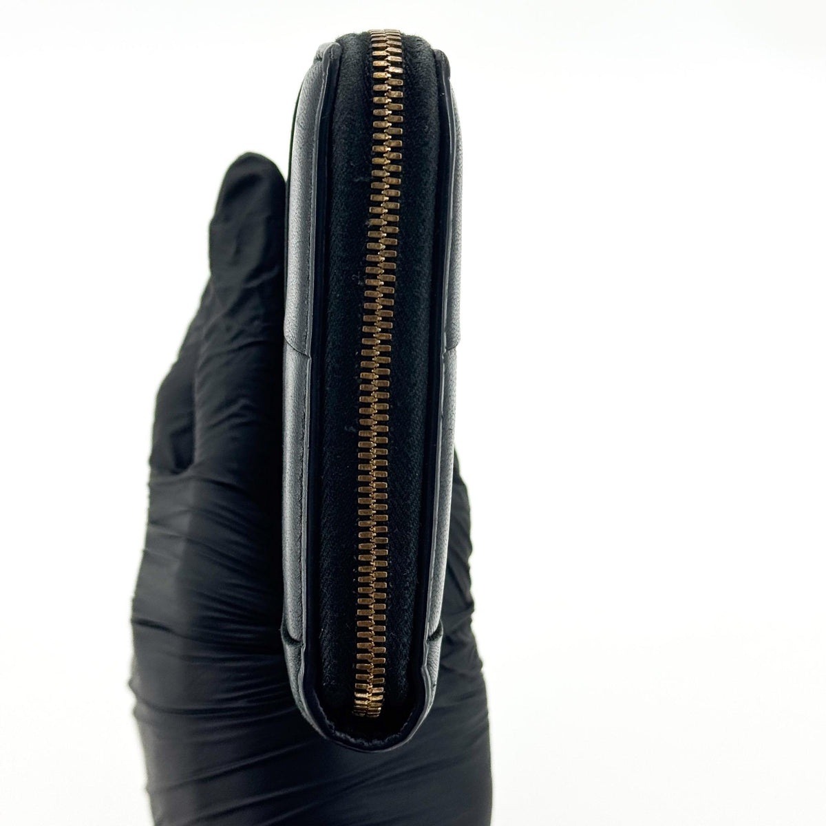 Bottega Veneta Zip Around Intrecciato Nappa, Black, Leather, Wallet