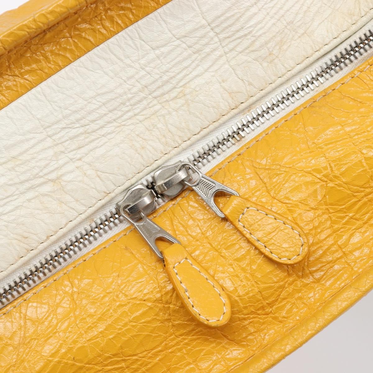 Balenciaga Bazar Leather, Yellow, Leather, Tote Bag