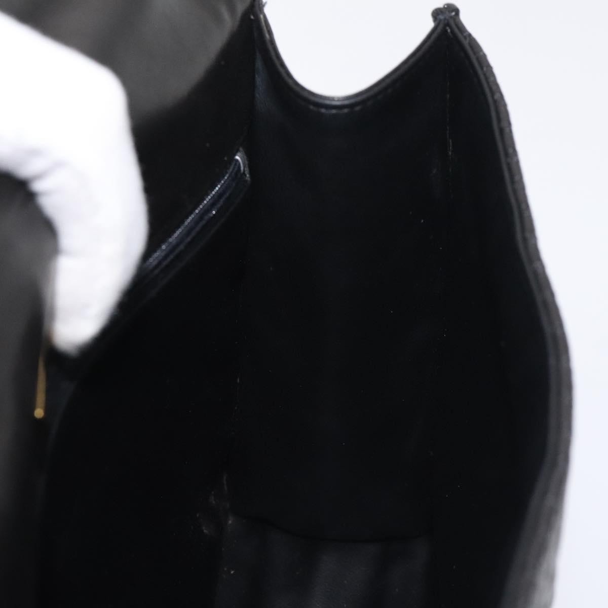 Bally Vintage Quilted Leather, Black, Leather, Handbag
