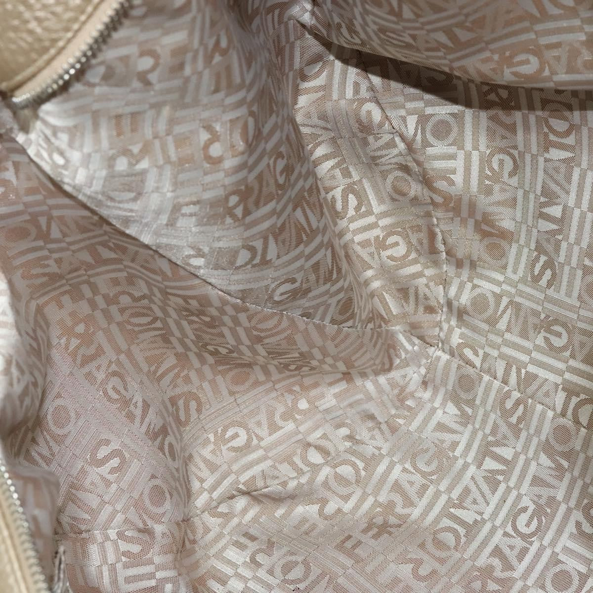 Salvatore Ferragamo Gancini Tote Leather, Silver, Leather, Tote Bag
