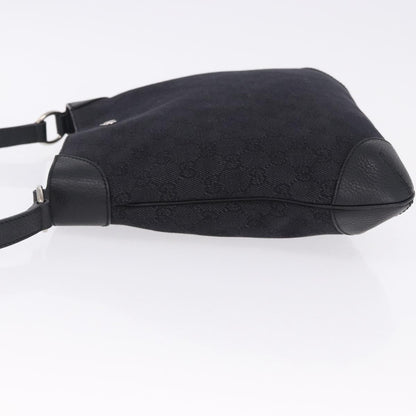 Gucci Original Messenger GG Canvas and leather, Black, Canvas, Shoulder Bag