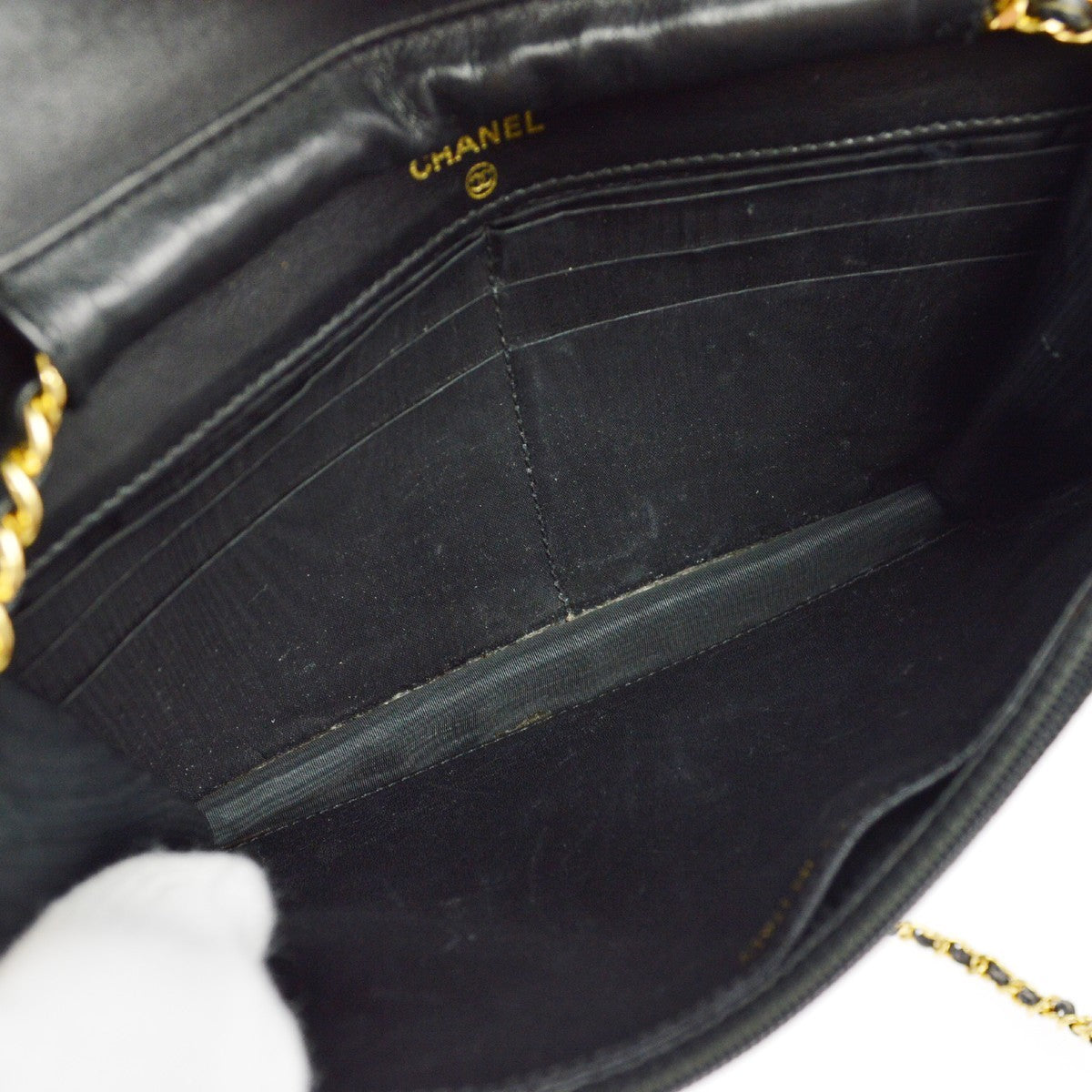 Chanel Vintage Timeless Wallet on Chain Caviar, Black, Leather, Crossbody Bag