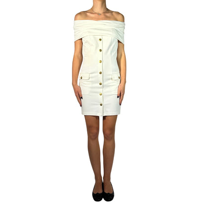 Pierre Balmain Off The Shoulder Mini Dress