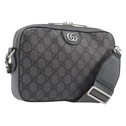 Gucci Ophidia Zip Wristlet GG Coated Canvas, Gray, Canvas, Shoulder Bag