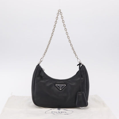 Prada Re-Edition 2005 Nappa Leather, Black, Leather, Shoulder Bag