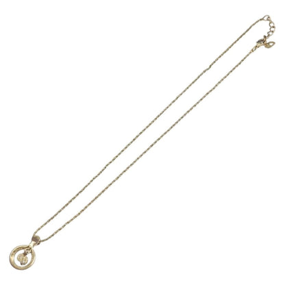 Christian Dior Vintage CD Pendant Metal, Gold, Metal, Necklace