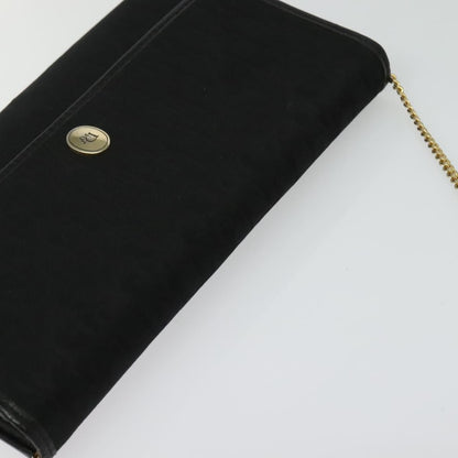 Christian Dior Vintage Trotter Flap Canvas, Black, Canvas, Shoulder Bag