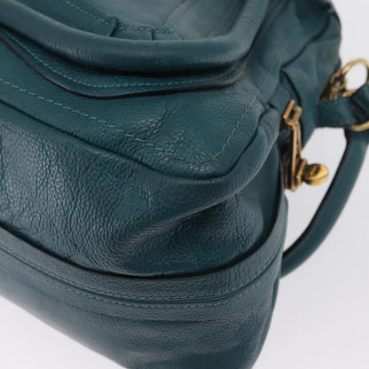 Chloe Paraty Top Handle Bag Leather, GREEN, LEATHER, Shoulder bag
