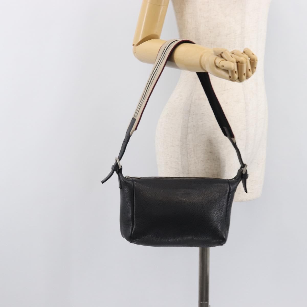 Burberry Shoulder Leather, Black, Leather, Shoulder Bag