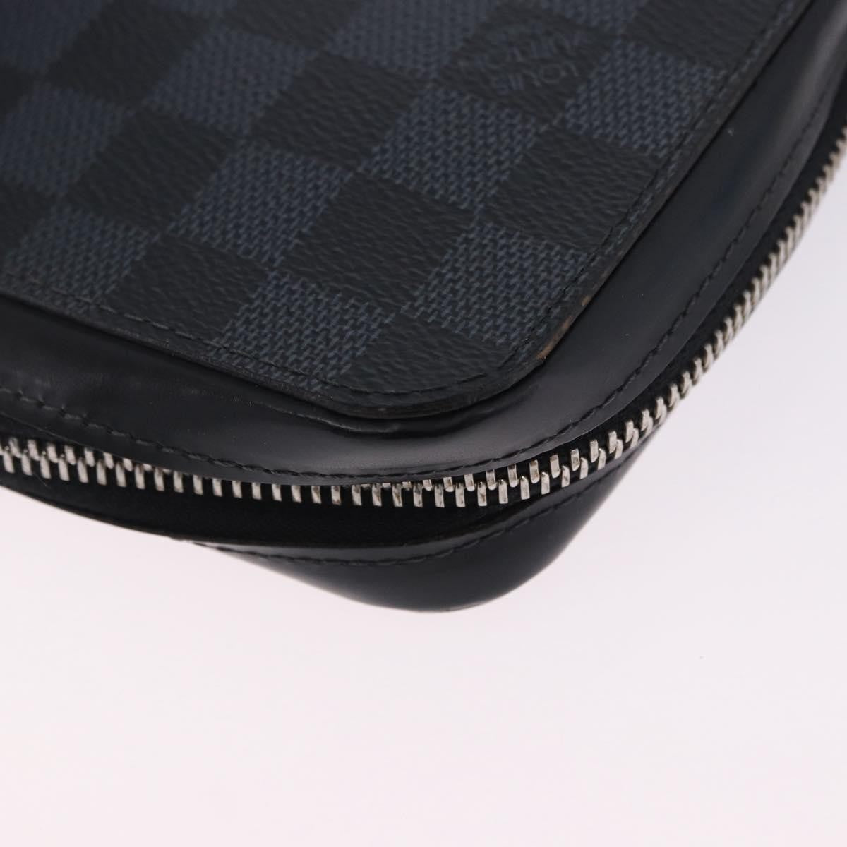 Louis Vuitton Zippy XL Damier Leather, Black, Canvas, Wallet