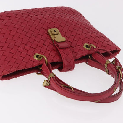 Bottega Veneta Capri Intrecciato Nappa, Red, Leather, Tote Bag