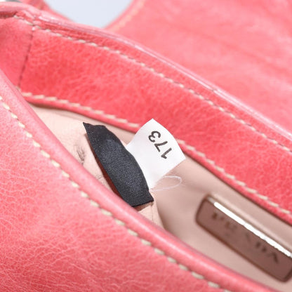 Prada Turnlock Flap Soft Calf, Pink, Leather, Shoulder Bag