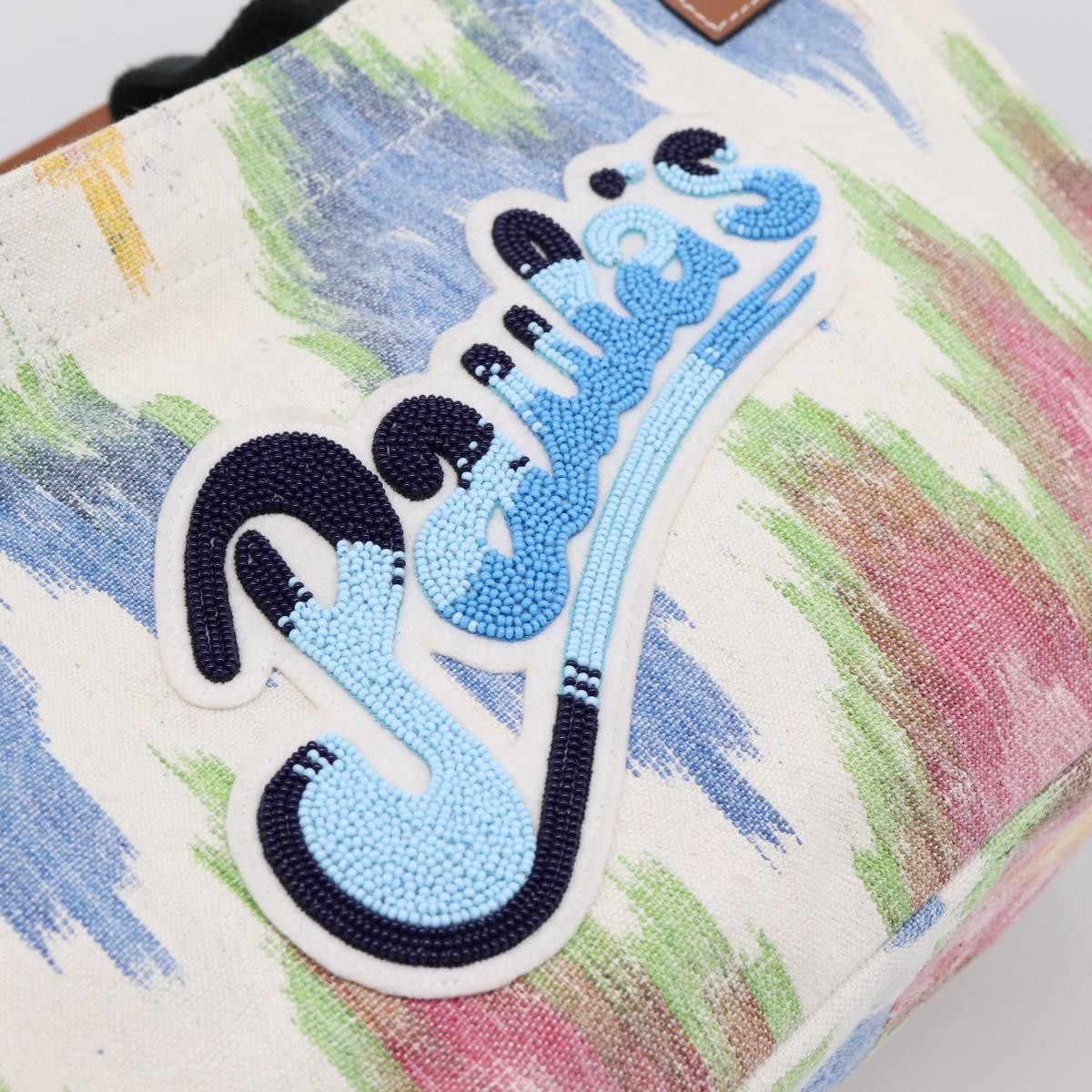 Loewe Paula's Ibiza Embellished Printed Canvas, Multicolour, Canvas, Tote Bag