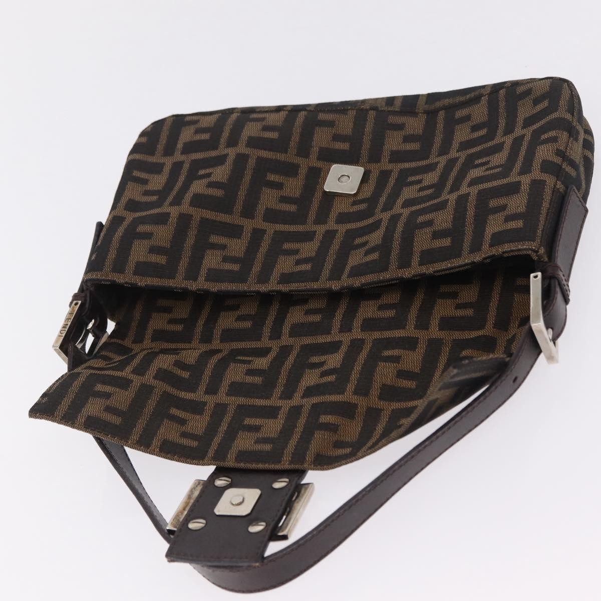 Fendi Baguette Zucca Canvas, Brown, Canvas, Handbag
