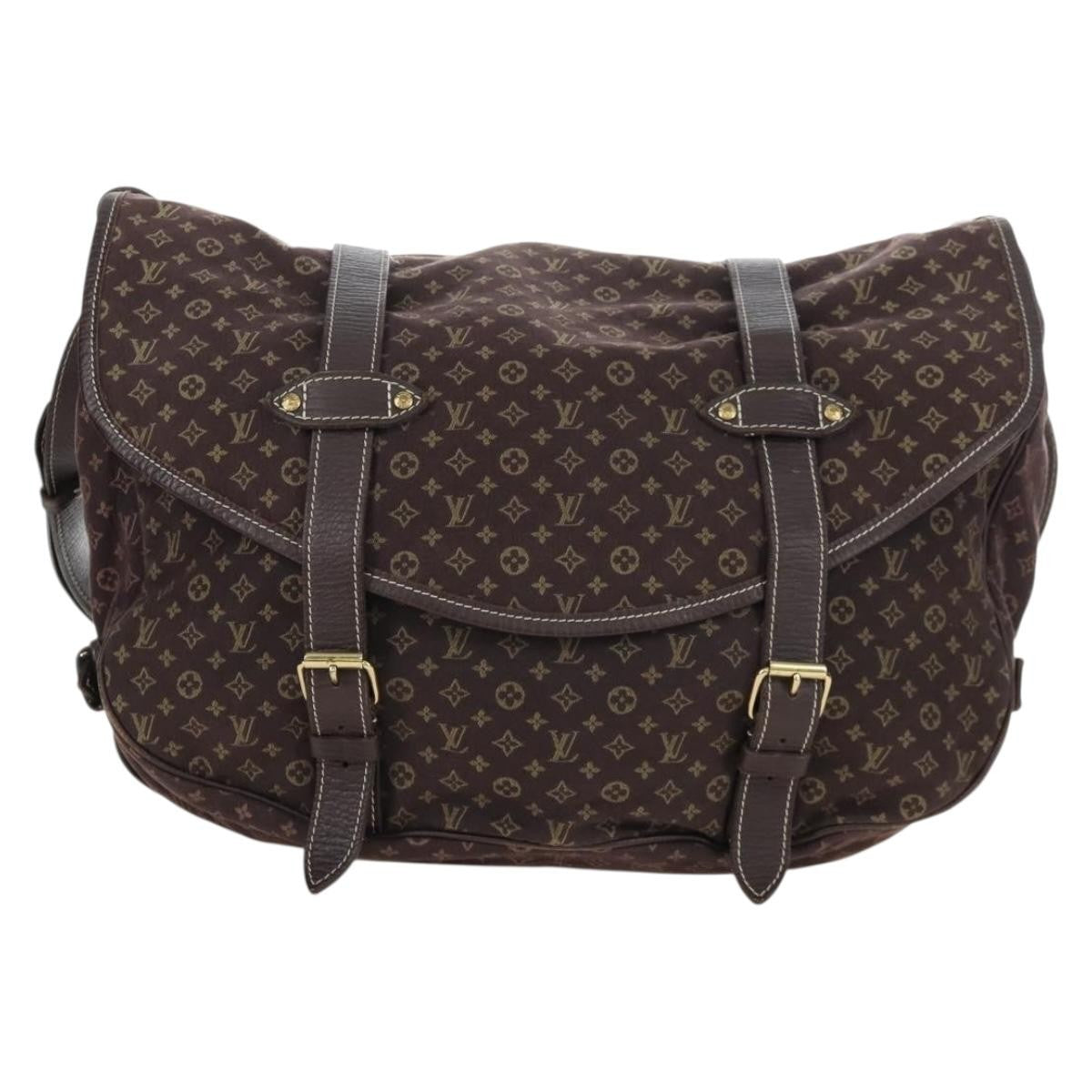 Louis Vuitton Saumur Mini Lin, Brown, Canvas, Shoulder Bag