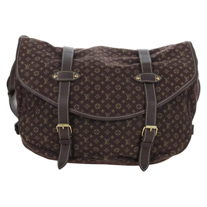 Louis Vuitton Saumur Mini Lin, Brown, Canvas, Shoulder Bag