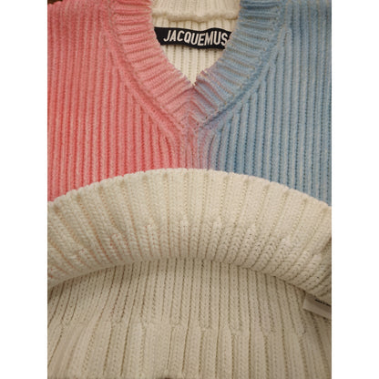 JACQUEMUS Ribbed Cropped Sweater Top