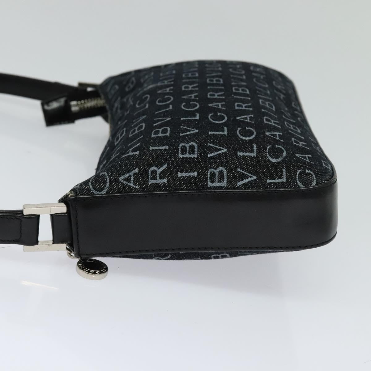 Bvlgari Logomania Canvas, Black, Canvas, Shoulder Bag