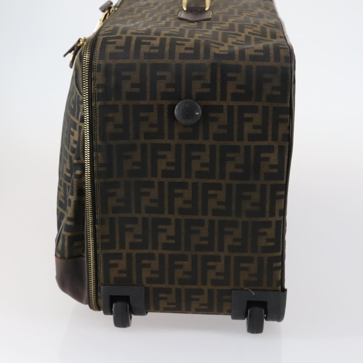 Fendi Vintage Rolling Suitcase Zucca Canvas, Brown, Canvas, Travel Bag