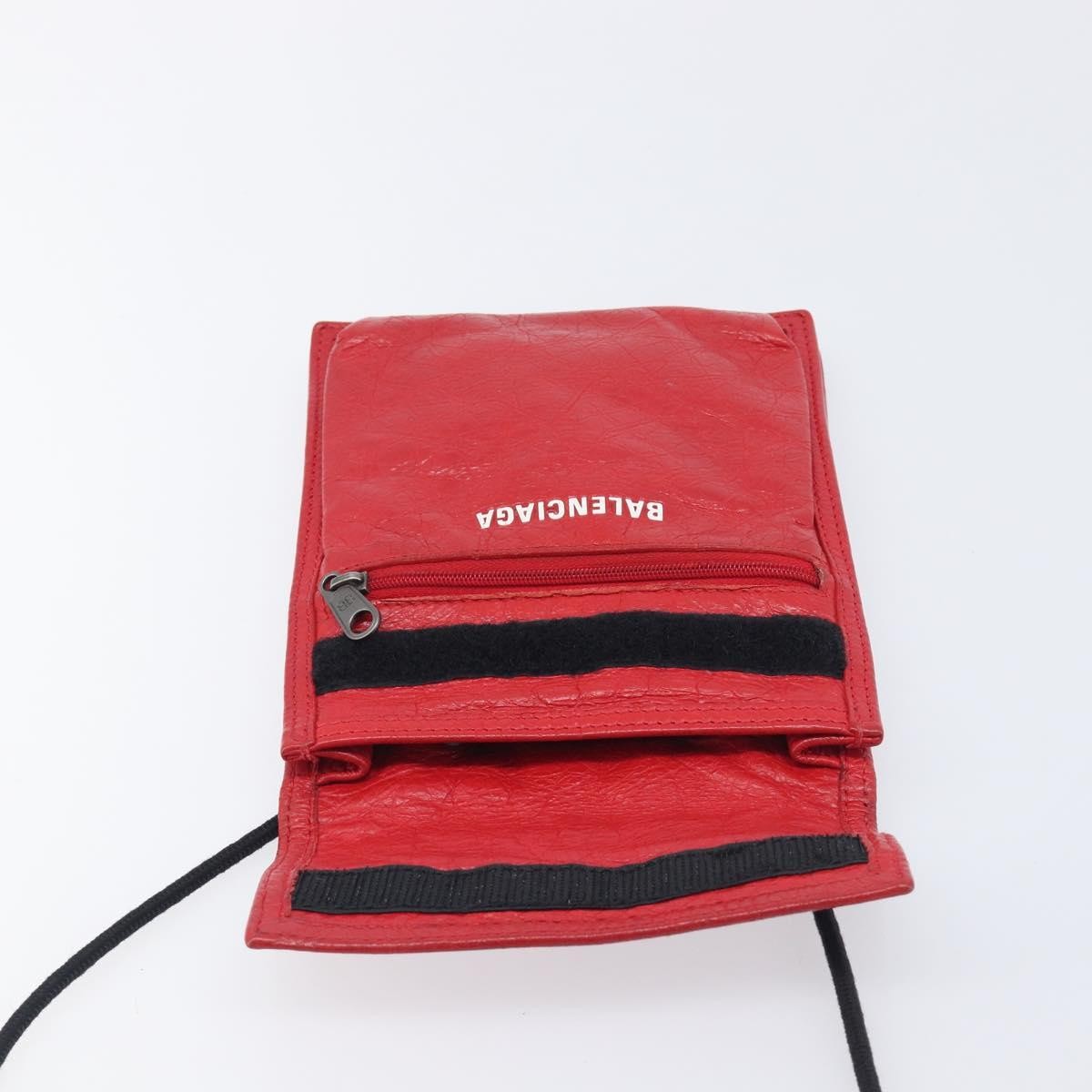Balenciaga Explorer Leather, Red, Leather, Crossbody Bag