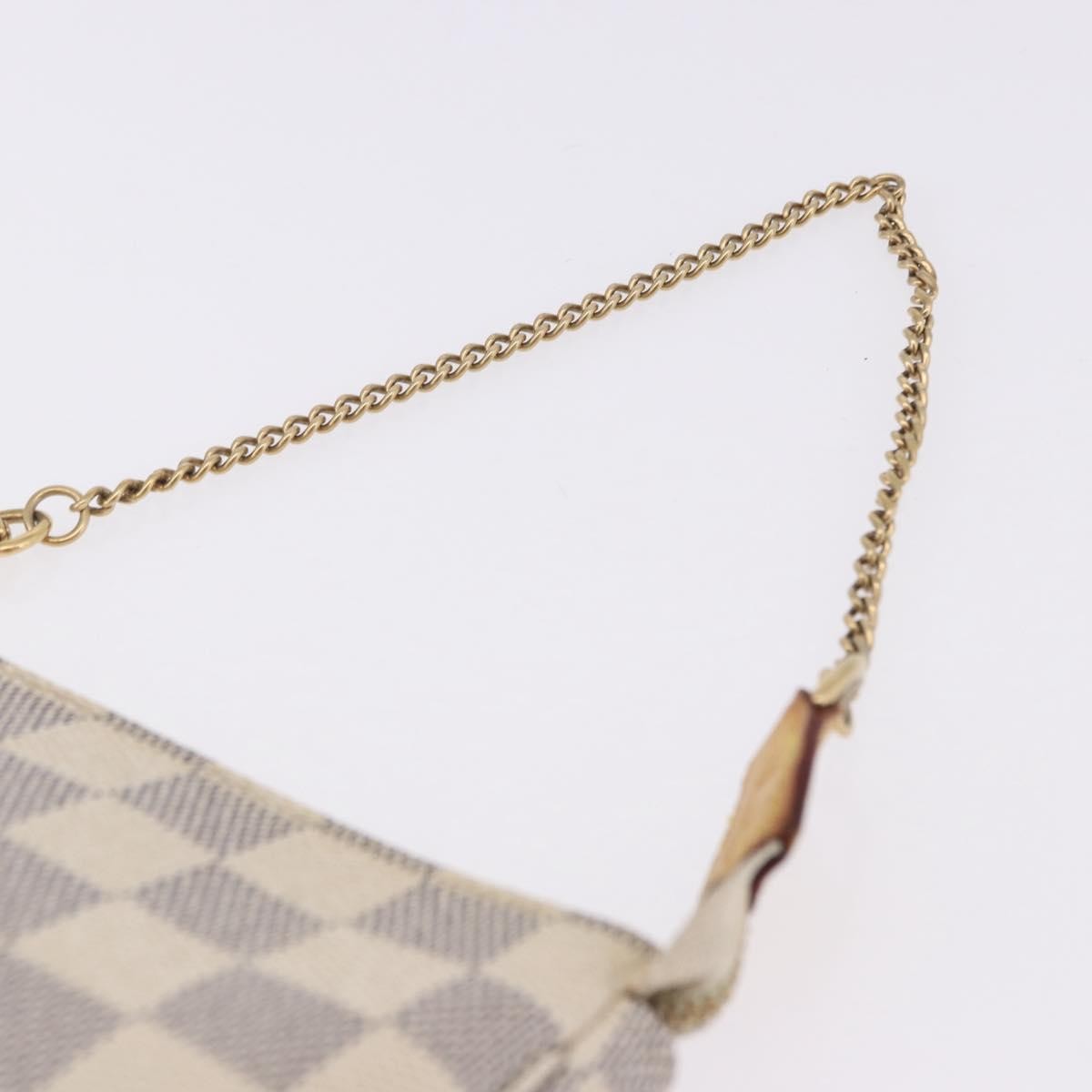 Louis Vuitton Mini pochette accessoires Damier Canvas, Beige, Canvas, Clutch
