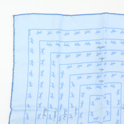 Hermes Carré 42 Silk, Blue, Silk, Scarf