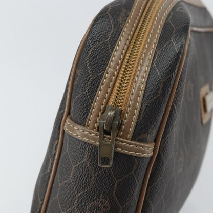 Christian Dior Vintage Honeycomb Zip Canvas and Leather, Black, Canvas, Clutch