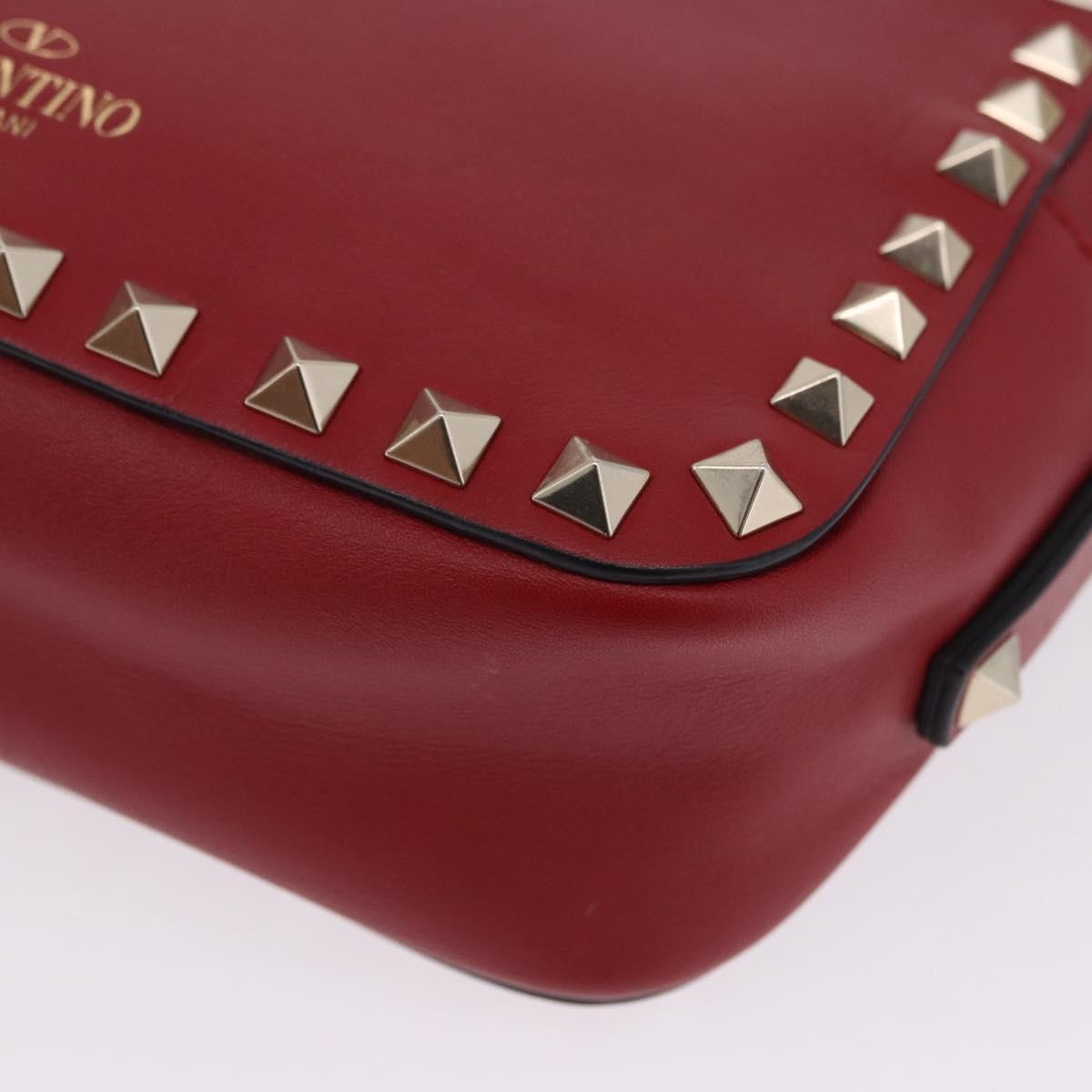Valentino Garavani Rockstud Camera Leather, Red, Leather, Crossbody Bag