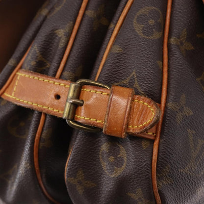 Louis Vuitton Saumur Canvas, Brown, Canvas, Shoulder Bag