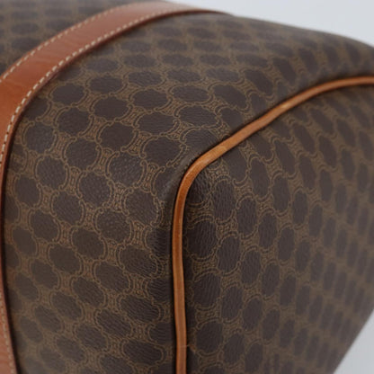 Celine Vintage Macadam Boston bag Canvas and Leather, BROWN, CANVAS, Handbag