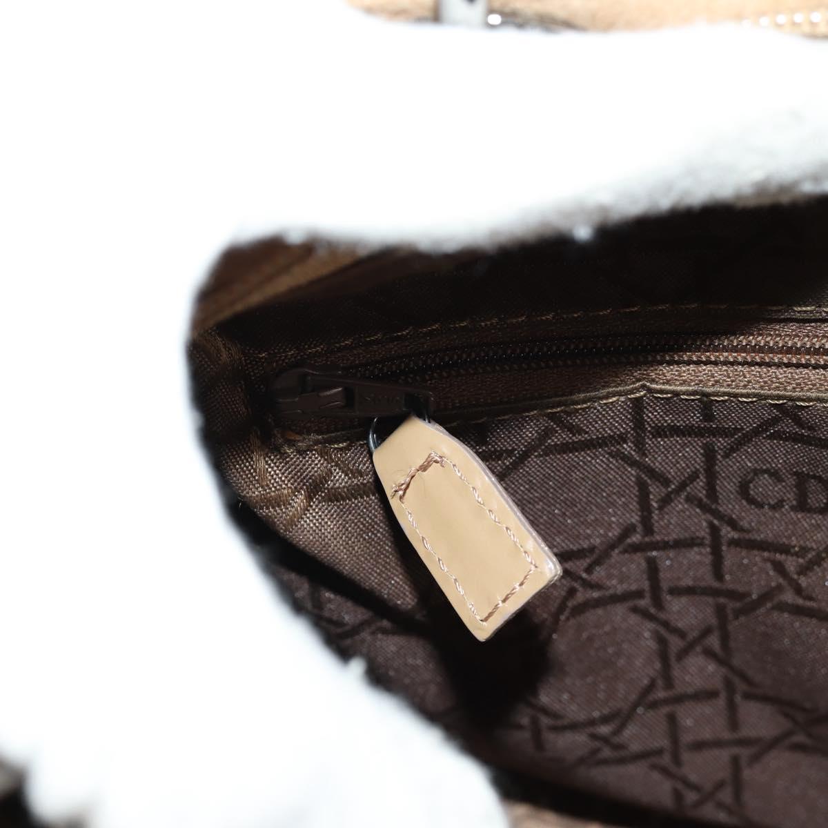 Christian Dior Cannage Handbag Canvas, BEIGE, COTTON, Handbag