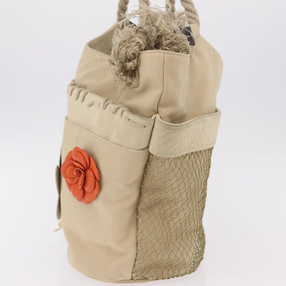 Chanel Camellia Flower Tote Canvas, Beige, Canvas, Tote Bag