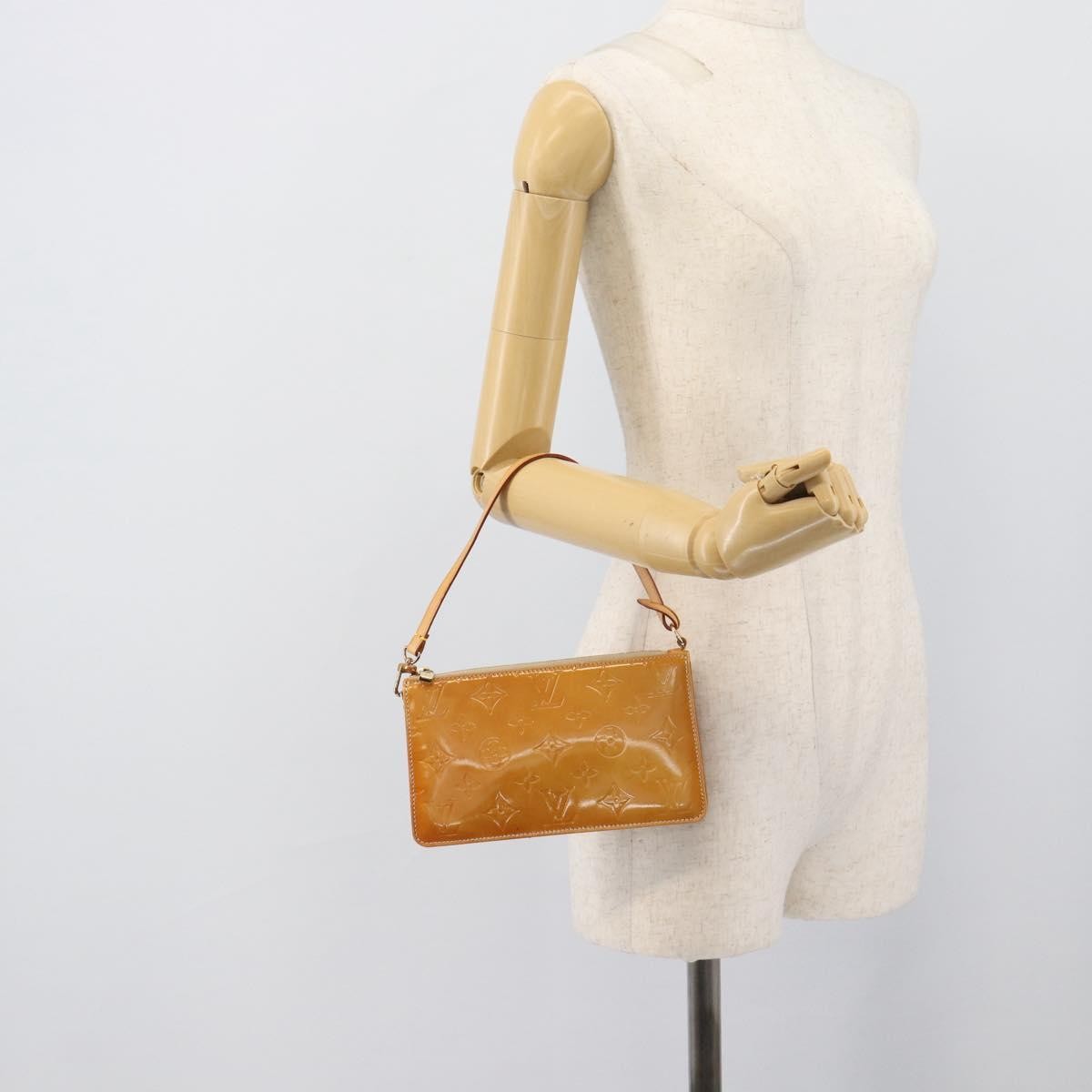 Louis Vuitton Lexington Pochette Patent Leather, Beige, Patent Leather, Clutch