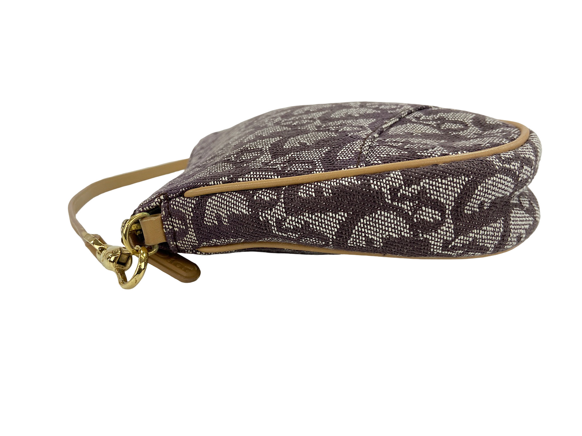 Christian Dior Saddle Canvas, Brown, Canvas, Handbag