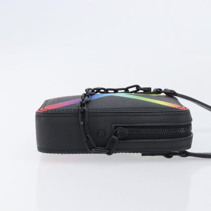 Louis Vuitton Danube Messenger Rainbow Taiga Leather, Black, Leather, Handbag