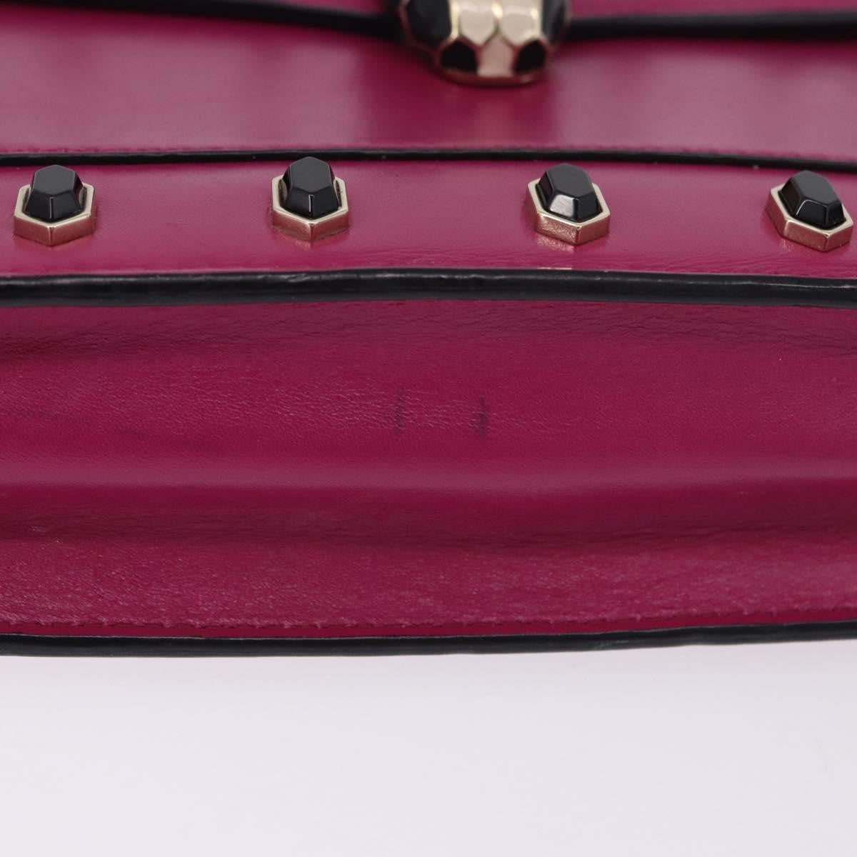 Bvlgari Serpenti Forever Embellished Leather, Pink, Leather, Shoulder Bag