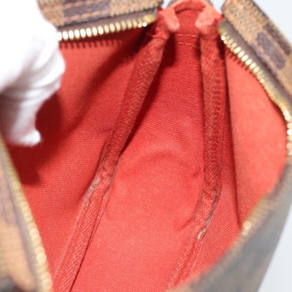Louis Vuitton Trousse Make Up Damier, Brown, Canvas, Clutch