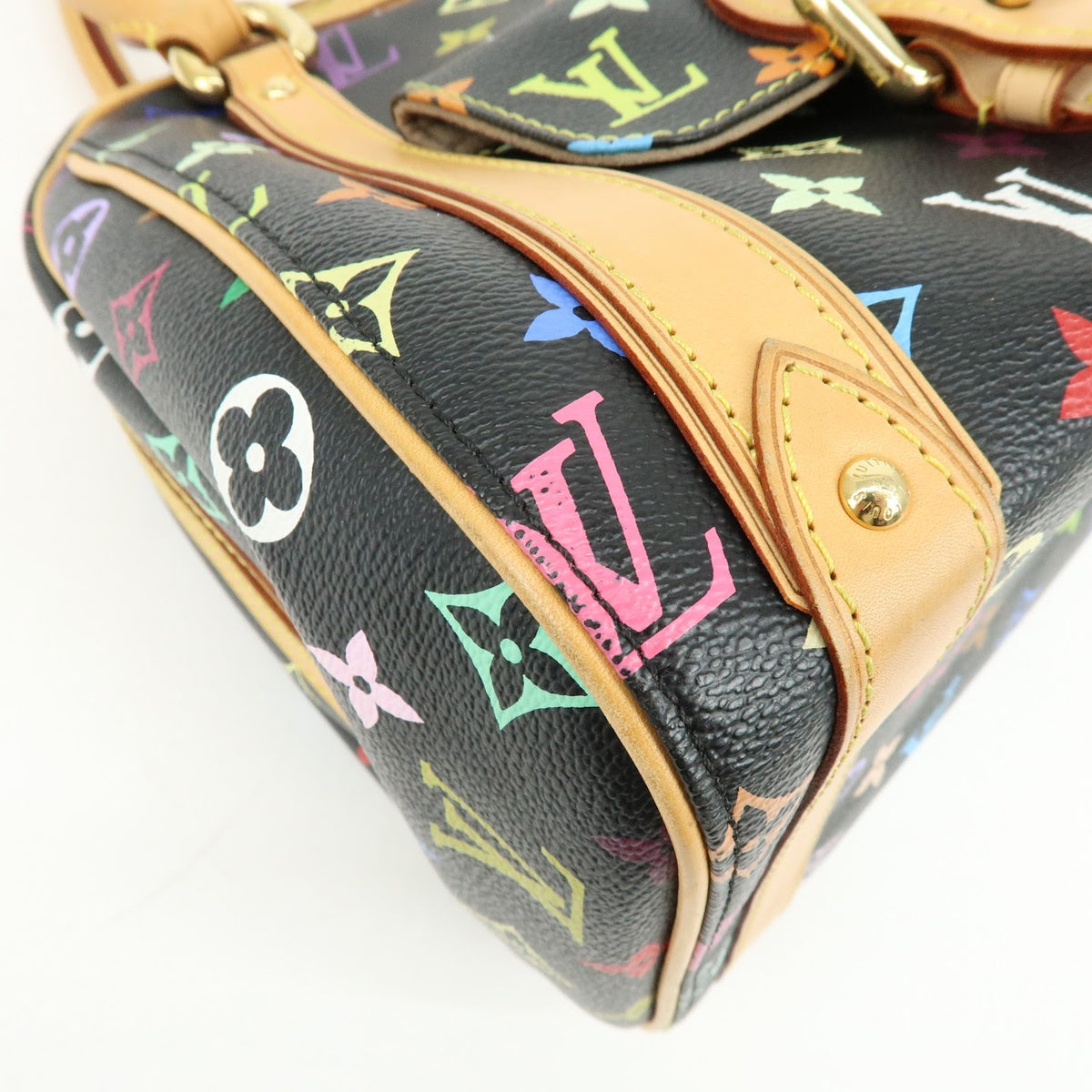 Louis Vuitton Priscilla Monogram Multicolor, Black, Canvas, Handbag