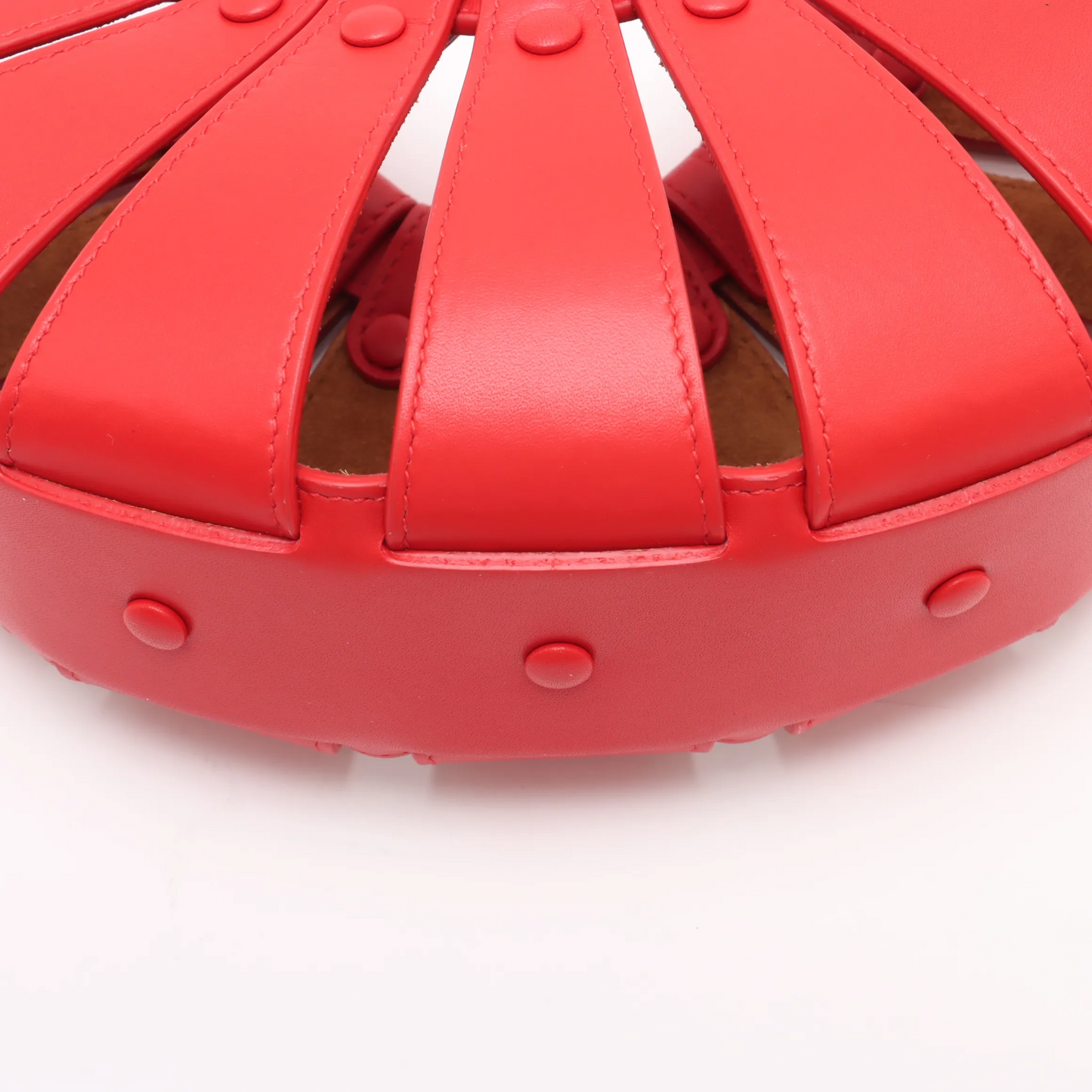 Bottega Veneta Vintage handbag Leather, RED, LEATHER, Handbag