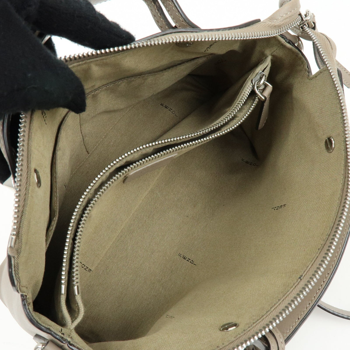 Fendi By The Way Satchel Leather, Beige, Leather, Handbag